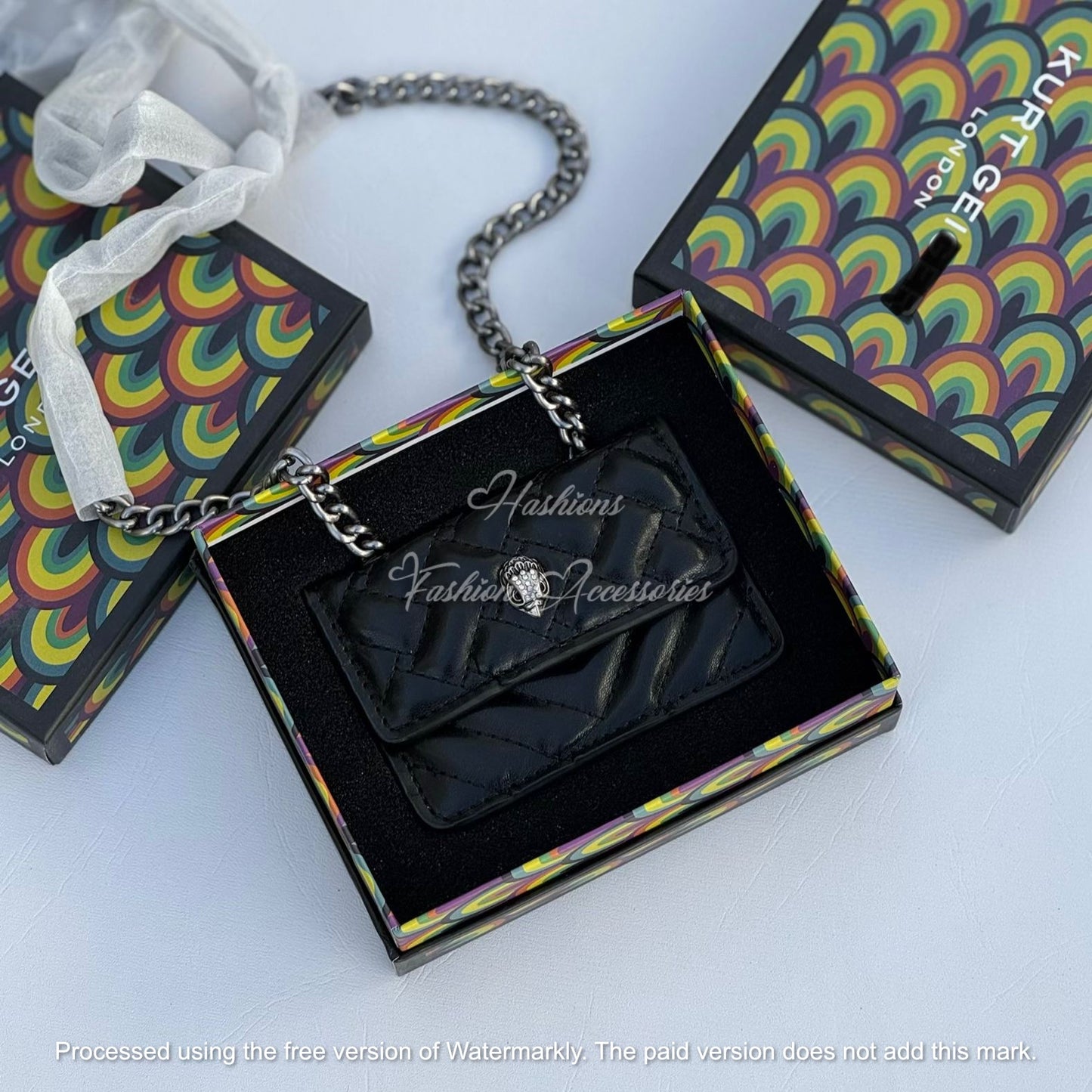 Quilted Mini Chain Wallet