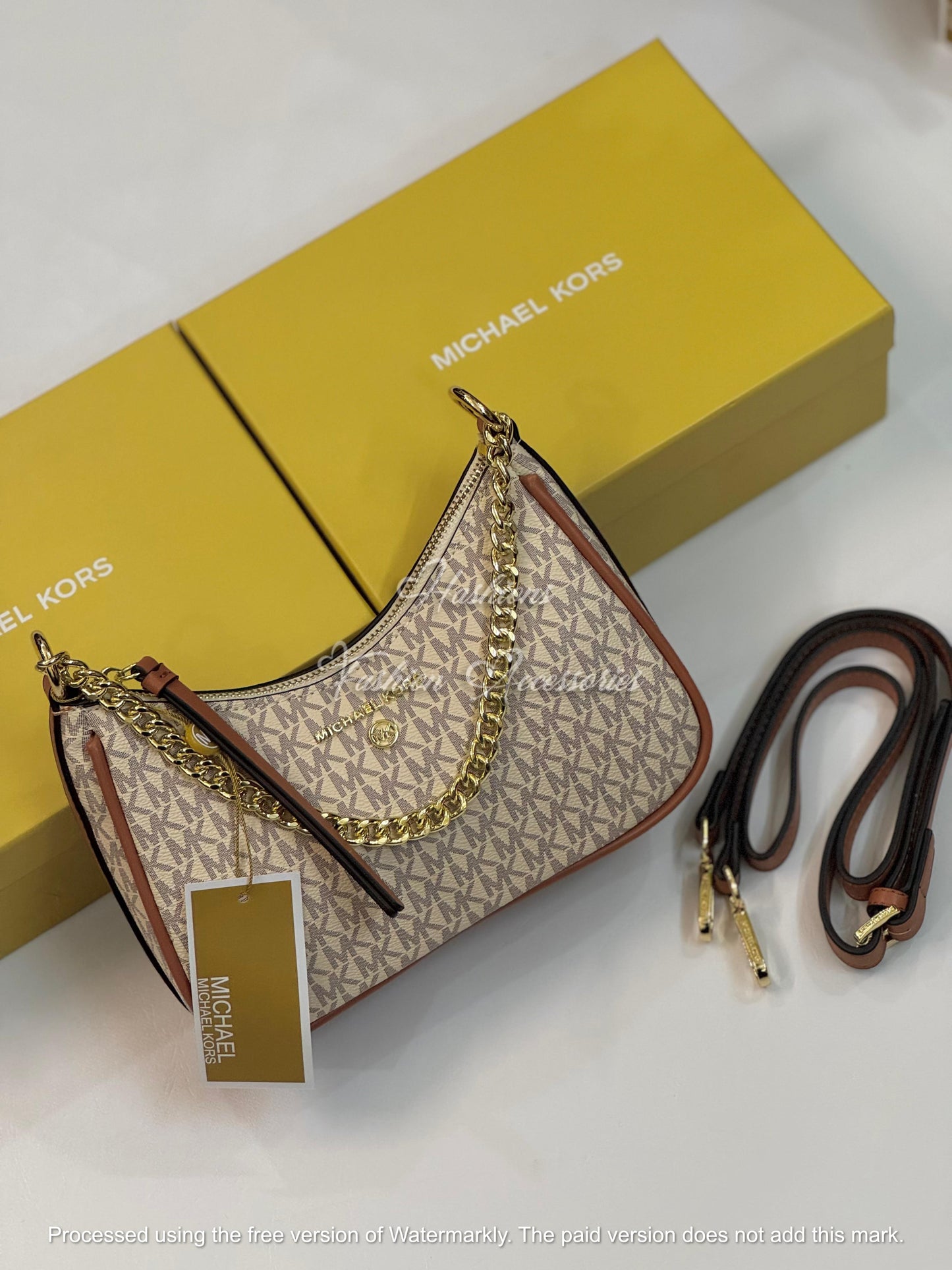 Monogram Chain Shoulder Bag
