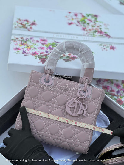 Quilted Matte Mini Handbag with Matching Card Holder