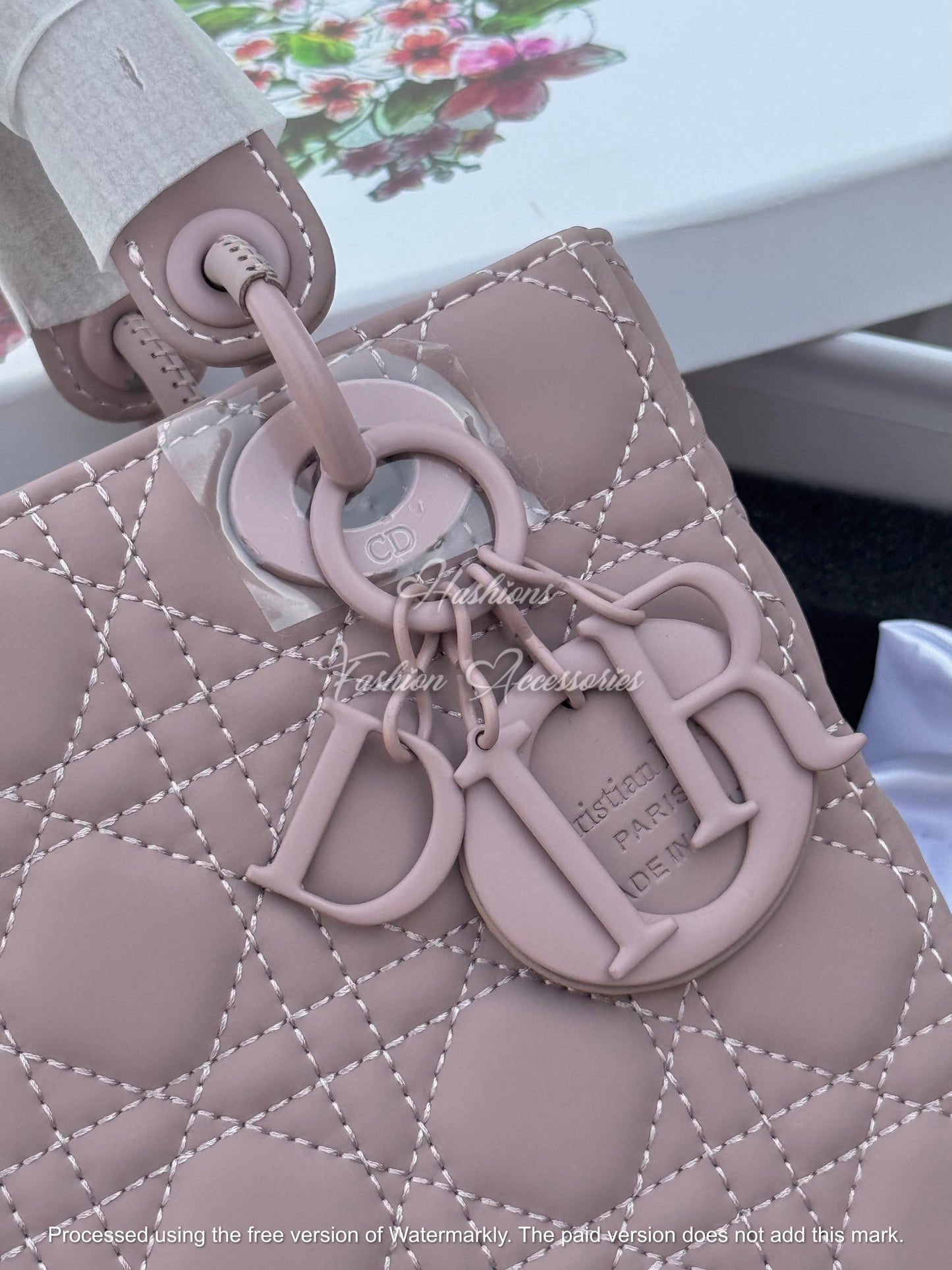 Quilted Matte Mini Handbag with Matching Card Holder