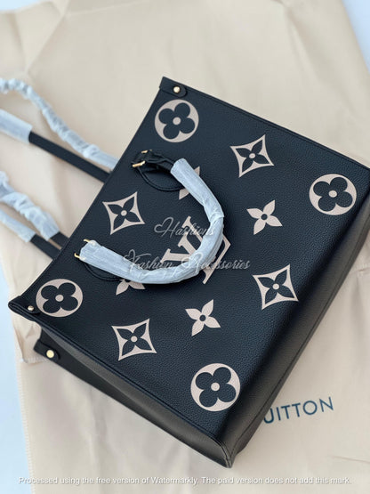 Medium Monogram Leather Tote Bag