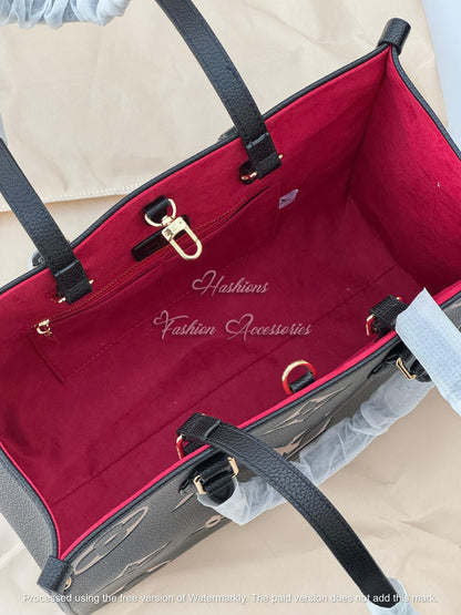 Medium Monogram Leather Tote Bag