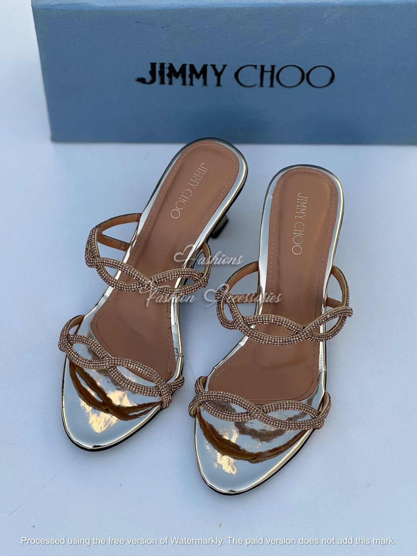 Crystal Infinity Strap Mules