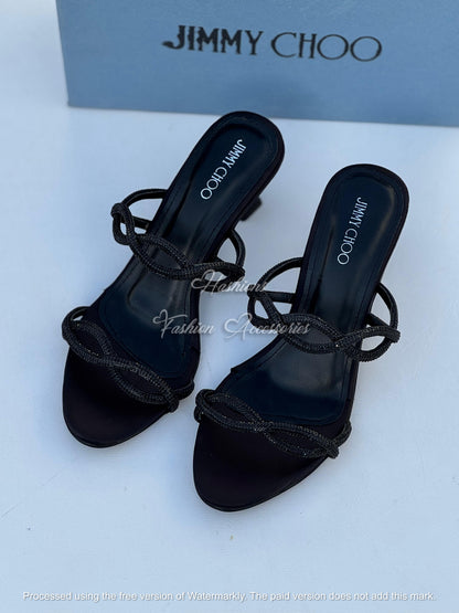 Crystal Infinity Strap Mules