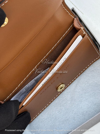 Minimalist Stitch Detail Compact Wallet
