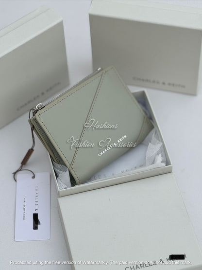 Geometric Panel Zip Wallet