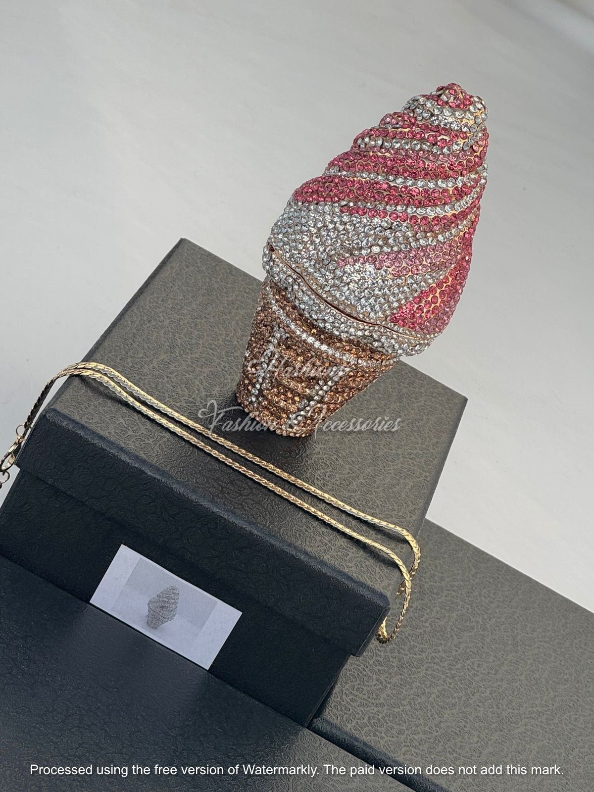 Crystal Ice Cream Cone Clutch