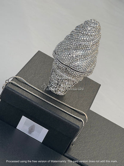 Crystal Ice Cream Cone Clutch