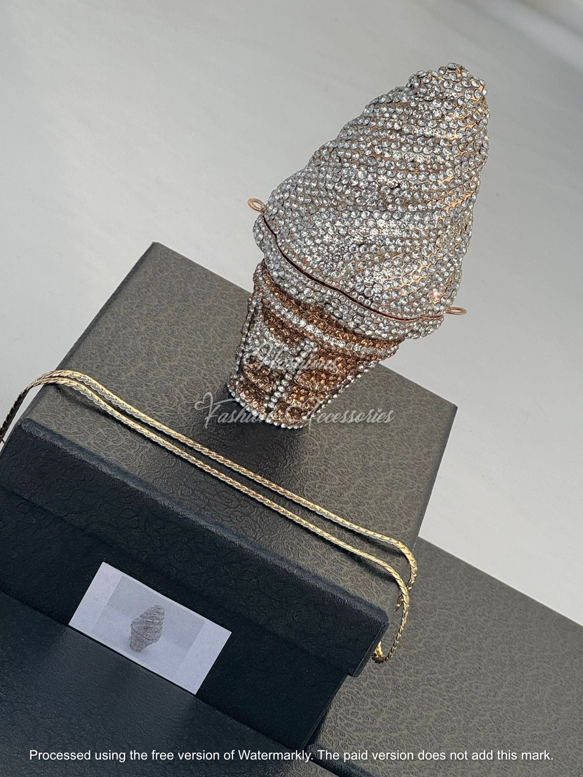 Crystal Ice Cream Cone Clutch