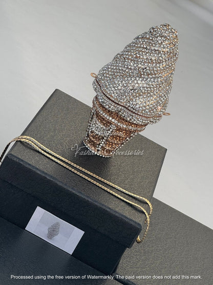Crystal Ice Cream Cone Clutch