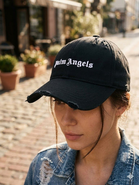 Distressed Embroidery Cap