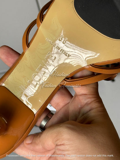 Cutout Leather Kitten Heels