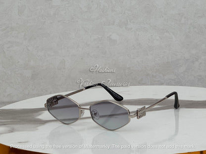Silver Geometric Sunglasses