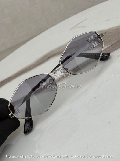 Silver Geometric Sunglasses