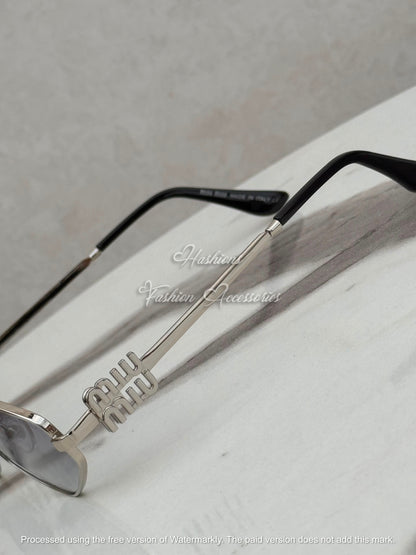 Silver Geometric Sunglasses