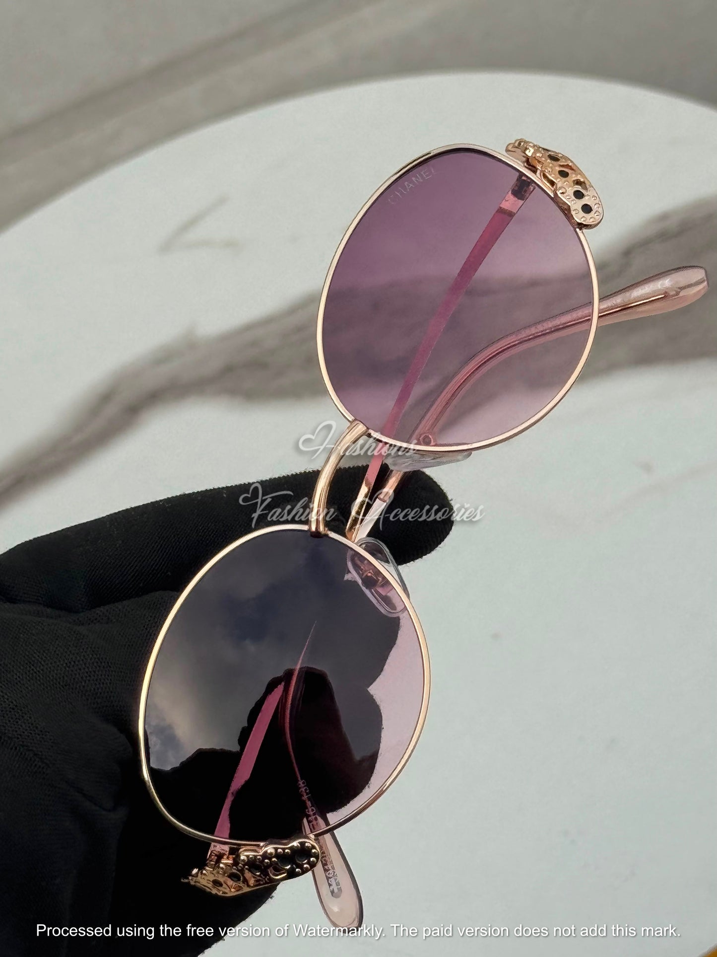 Round Crystal Sunglasses