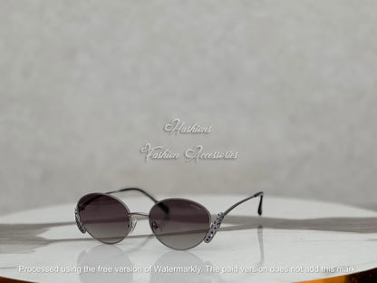 Round Crystal Sunglasses