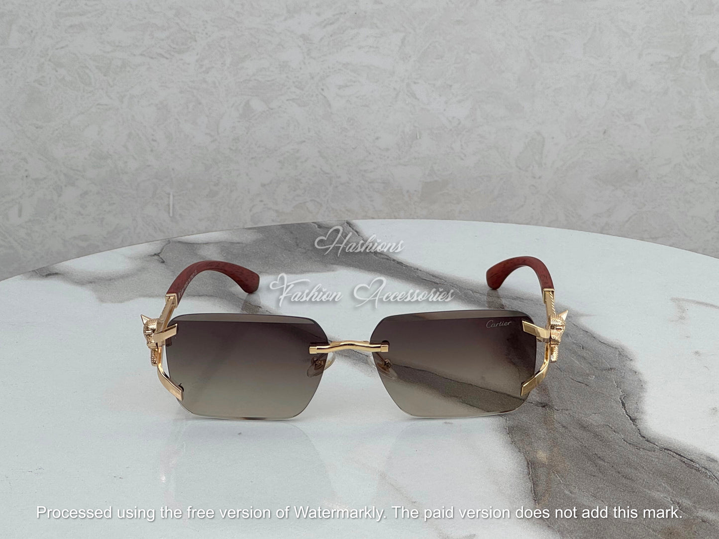 Panther Rimless Sunglasses