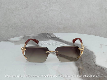 Panther Rimless Sunglasses