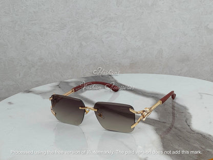 Panther Rimless Sunglasses