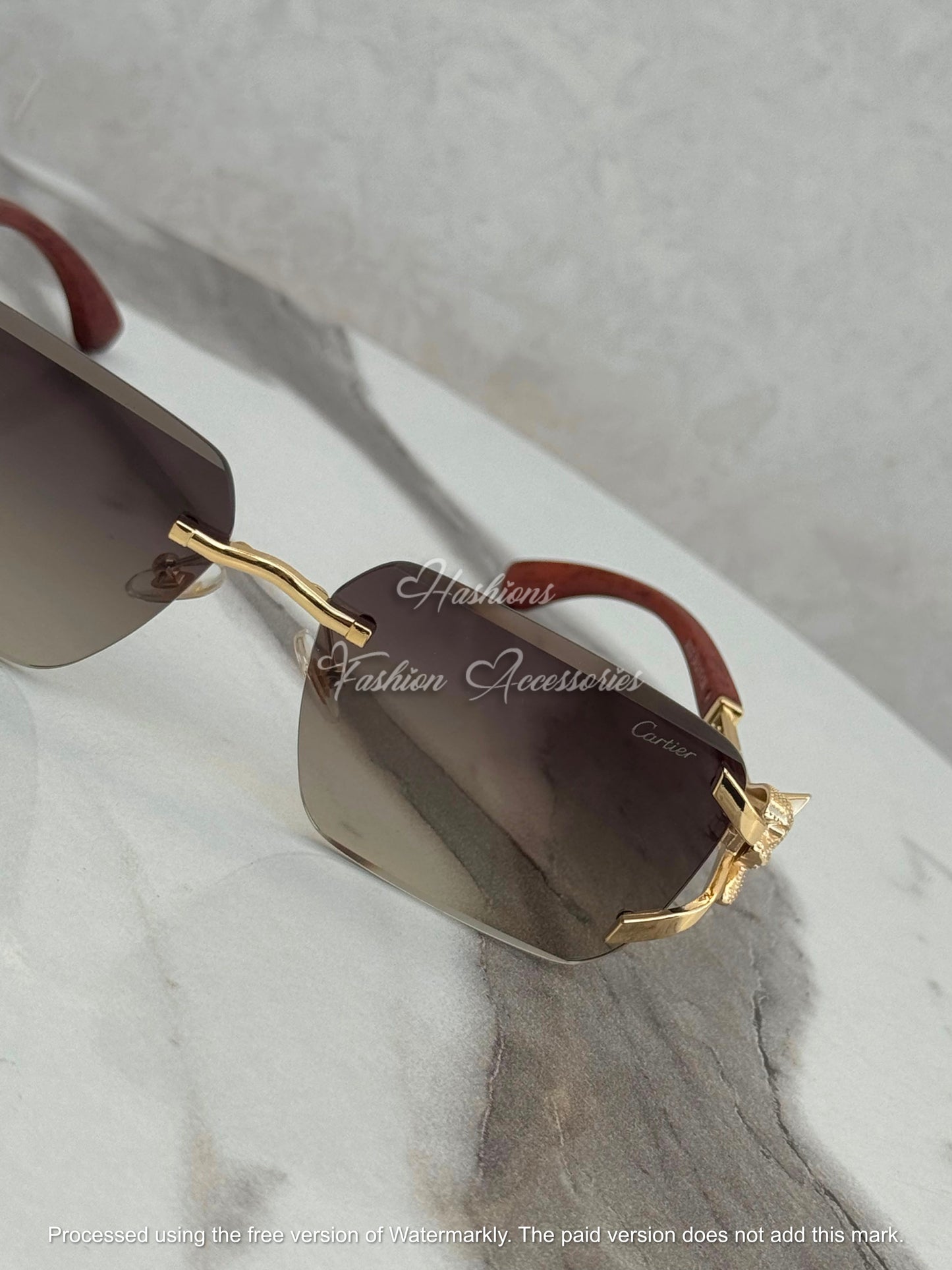 Panther Rimless Sunglasses