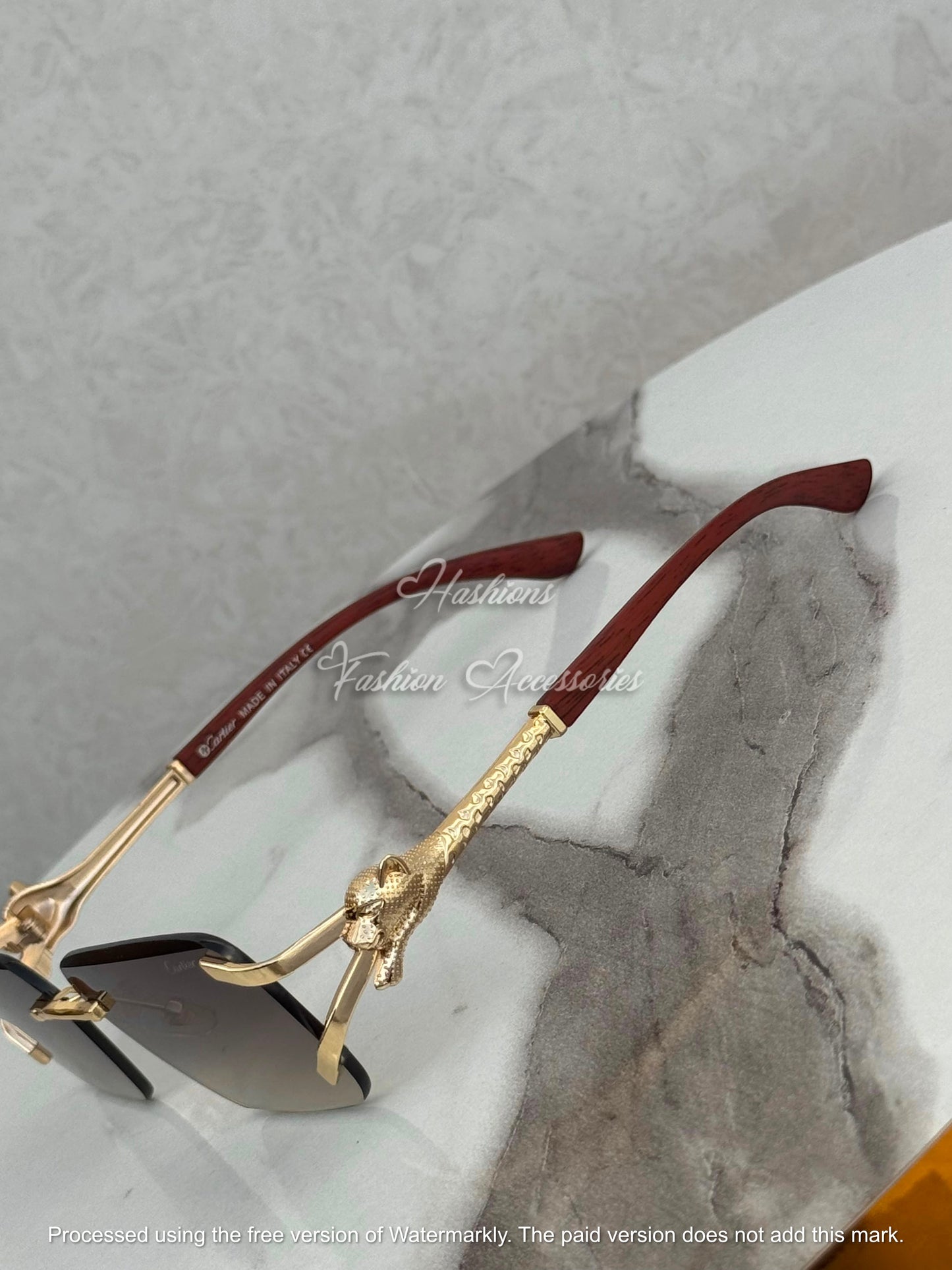 Panther Rimless Sunglasses