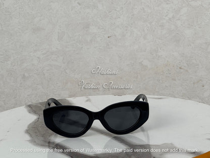 Black Oval Sunglasses