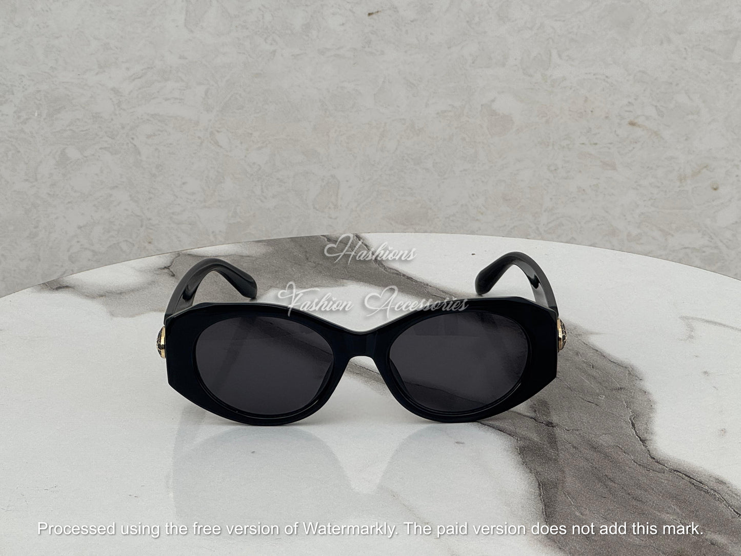 Black Oval Sunglasses
