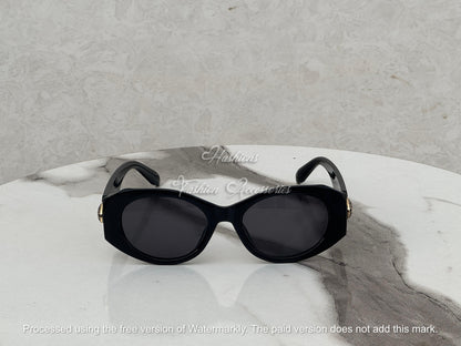 Black Oval Sunglasses