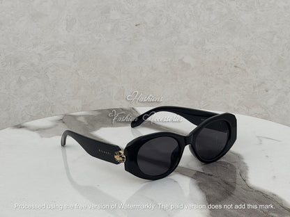 Black Oval Sunglasses