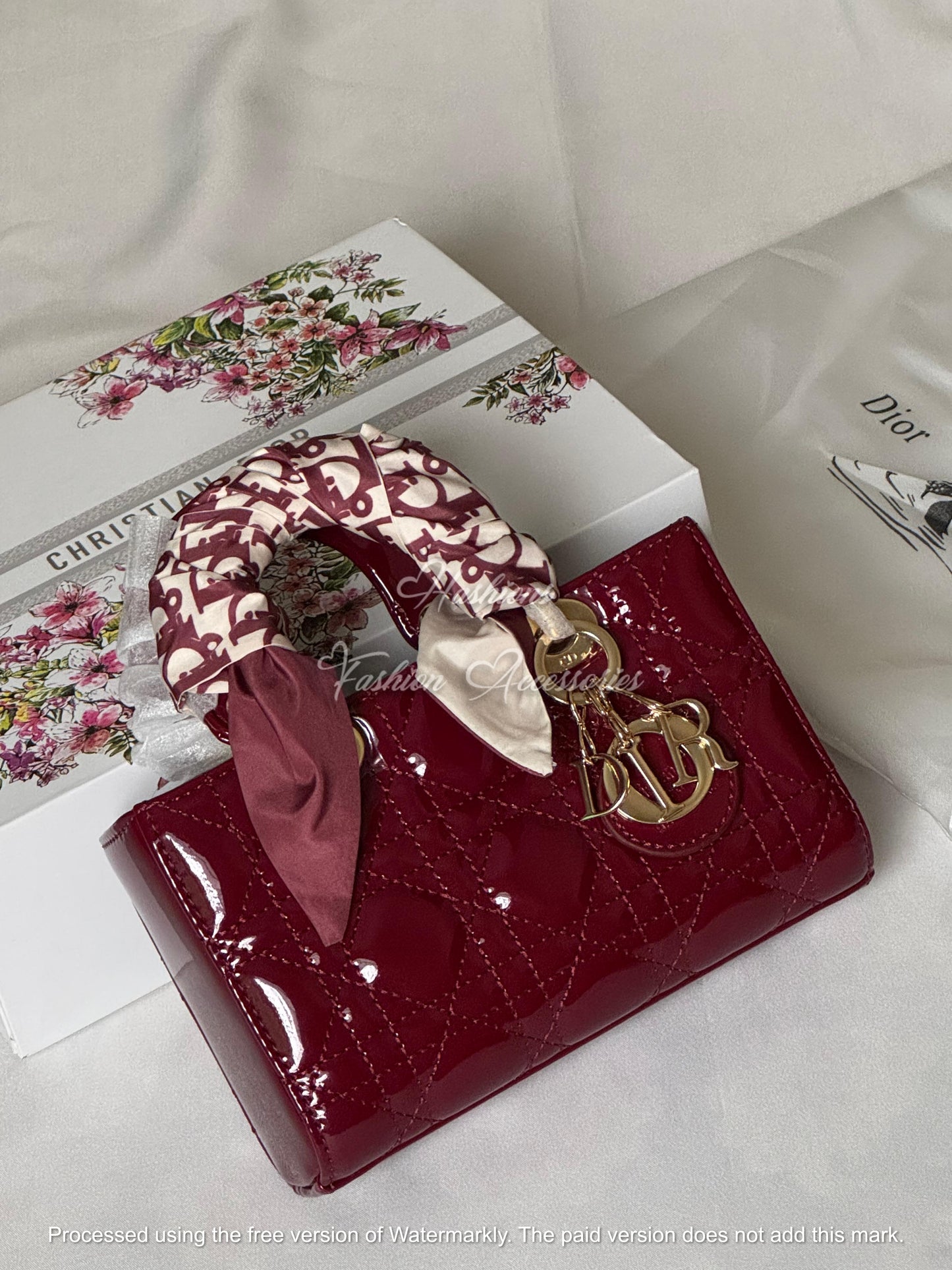 Patent Quilted Handbag