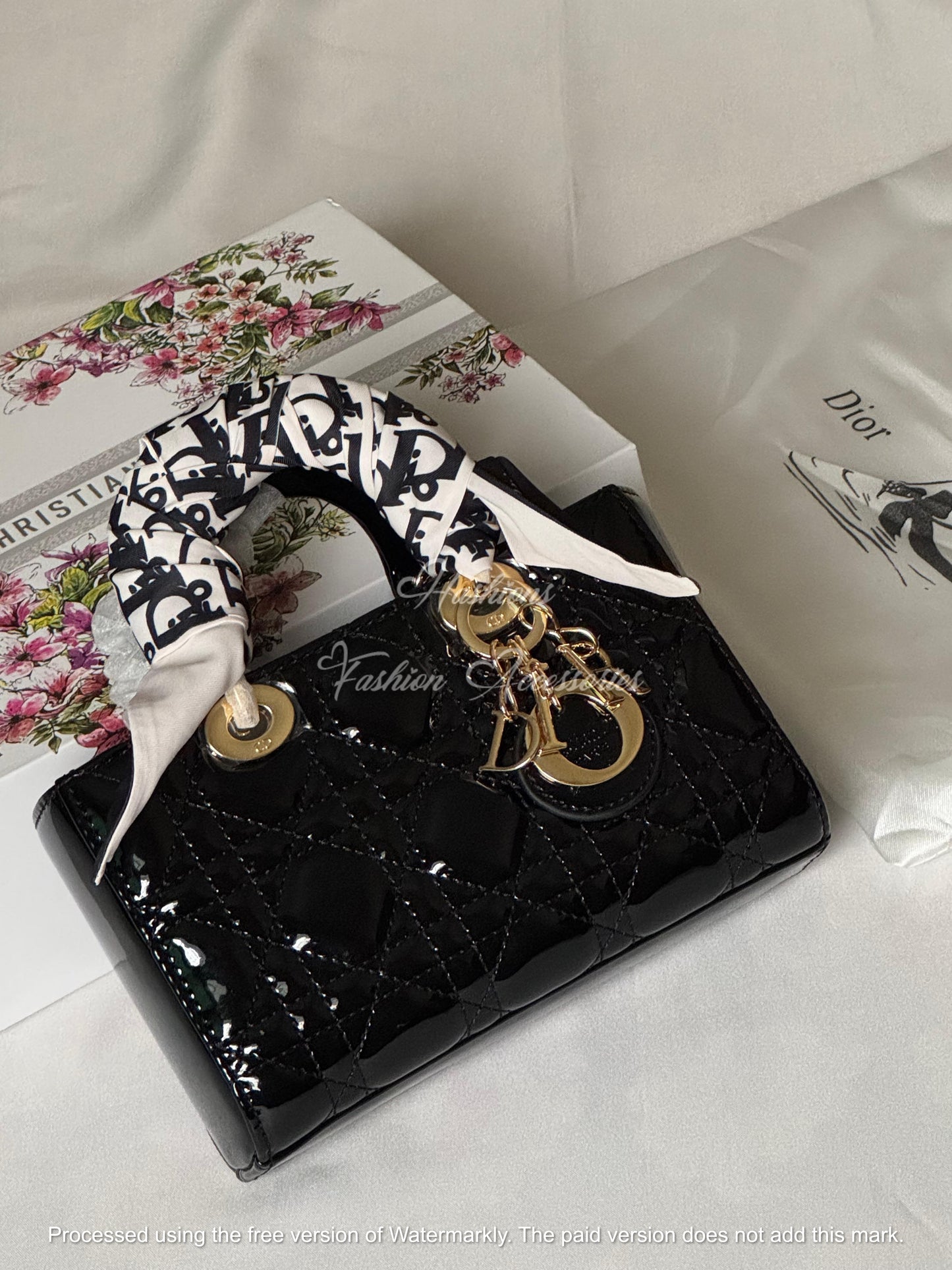 Patent Quilted Handbag