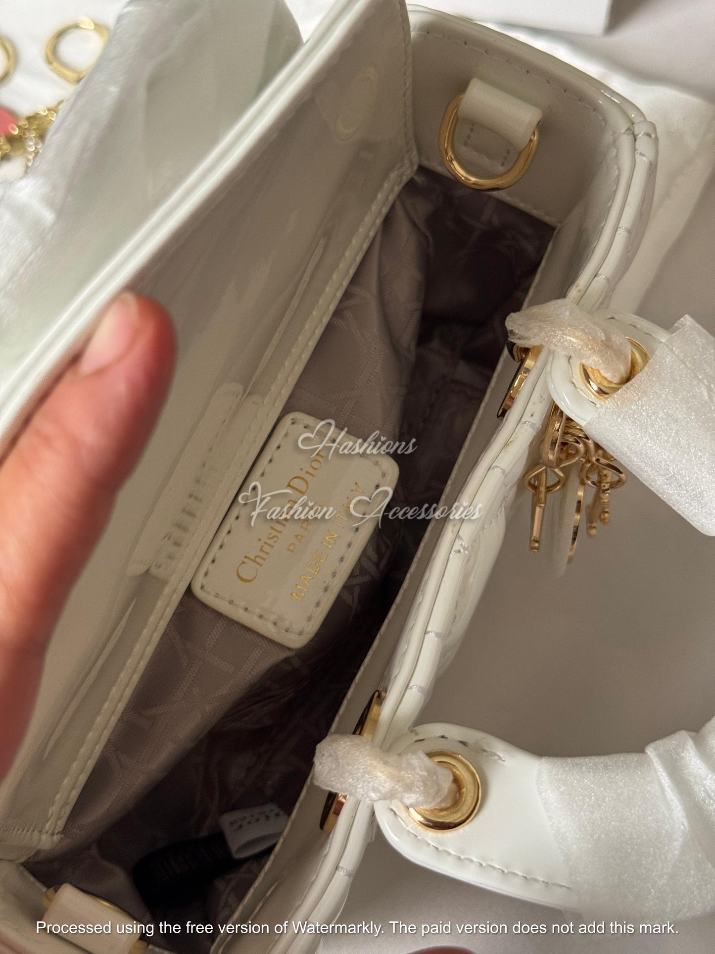 Patent Quilted Handbag