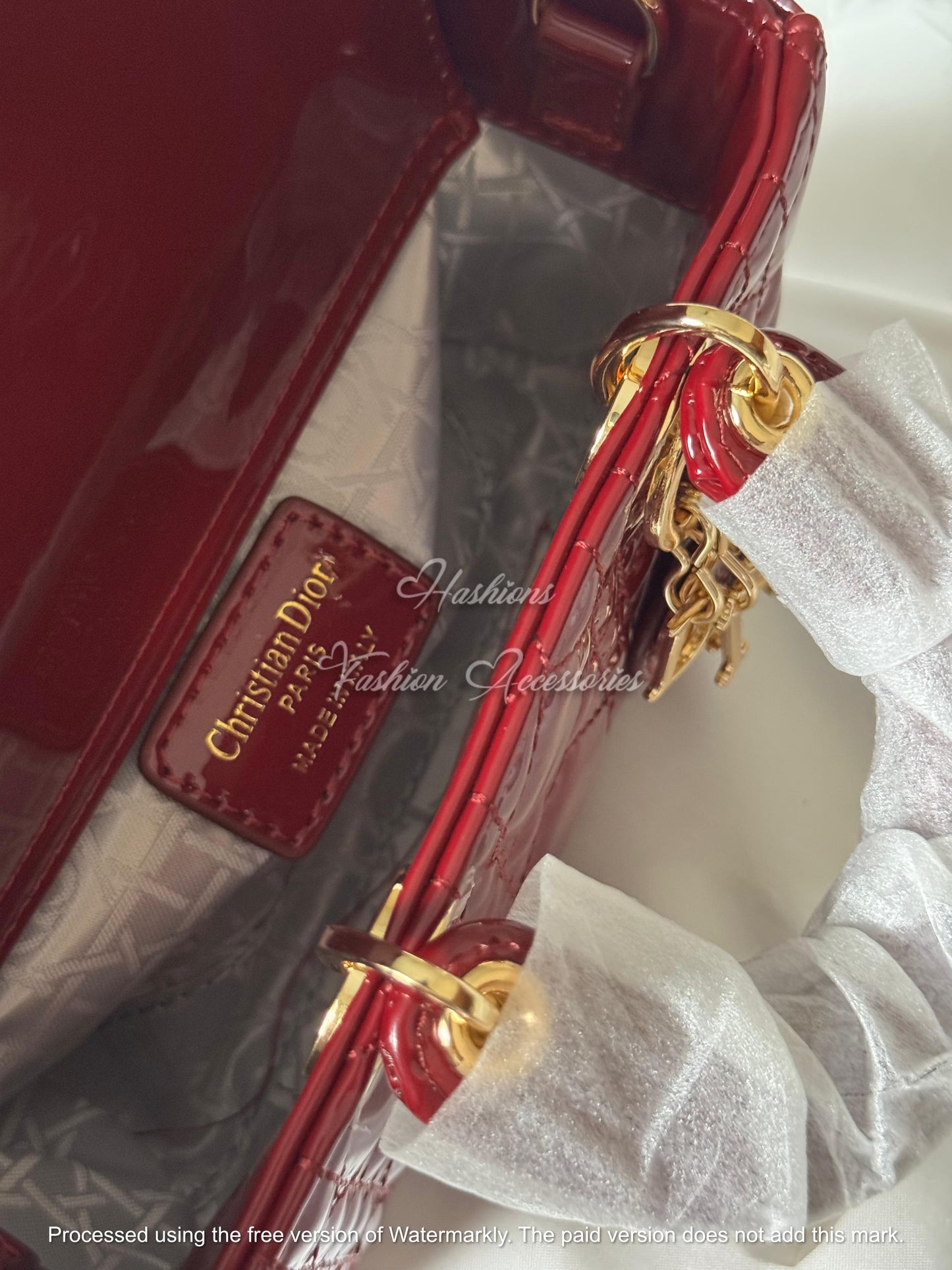 Patent Quilted Handbag