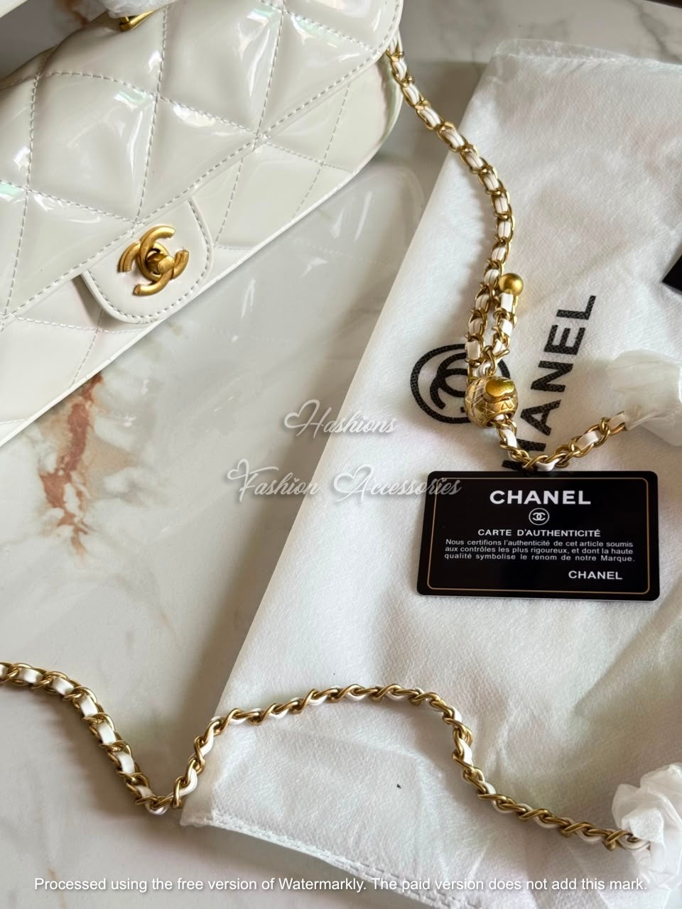 Glossy Quilted Handle Bag