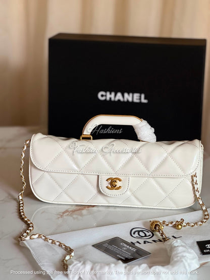 Glossy Quilted Handle Bag