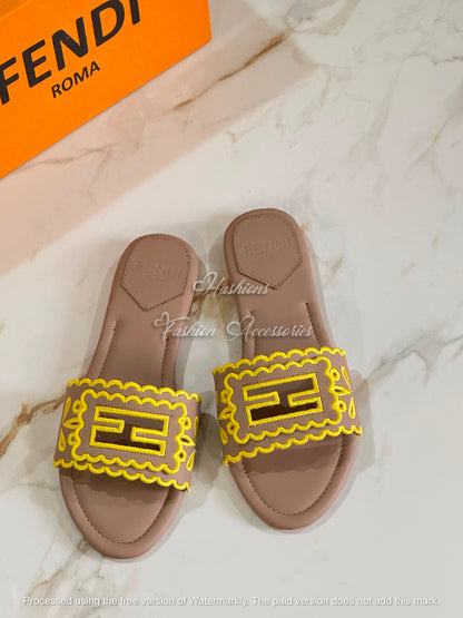 Embroidered Slide Flats