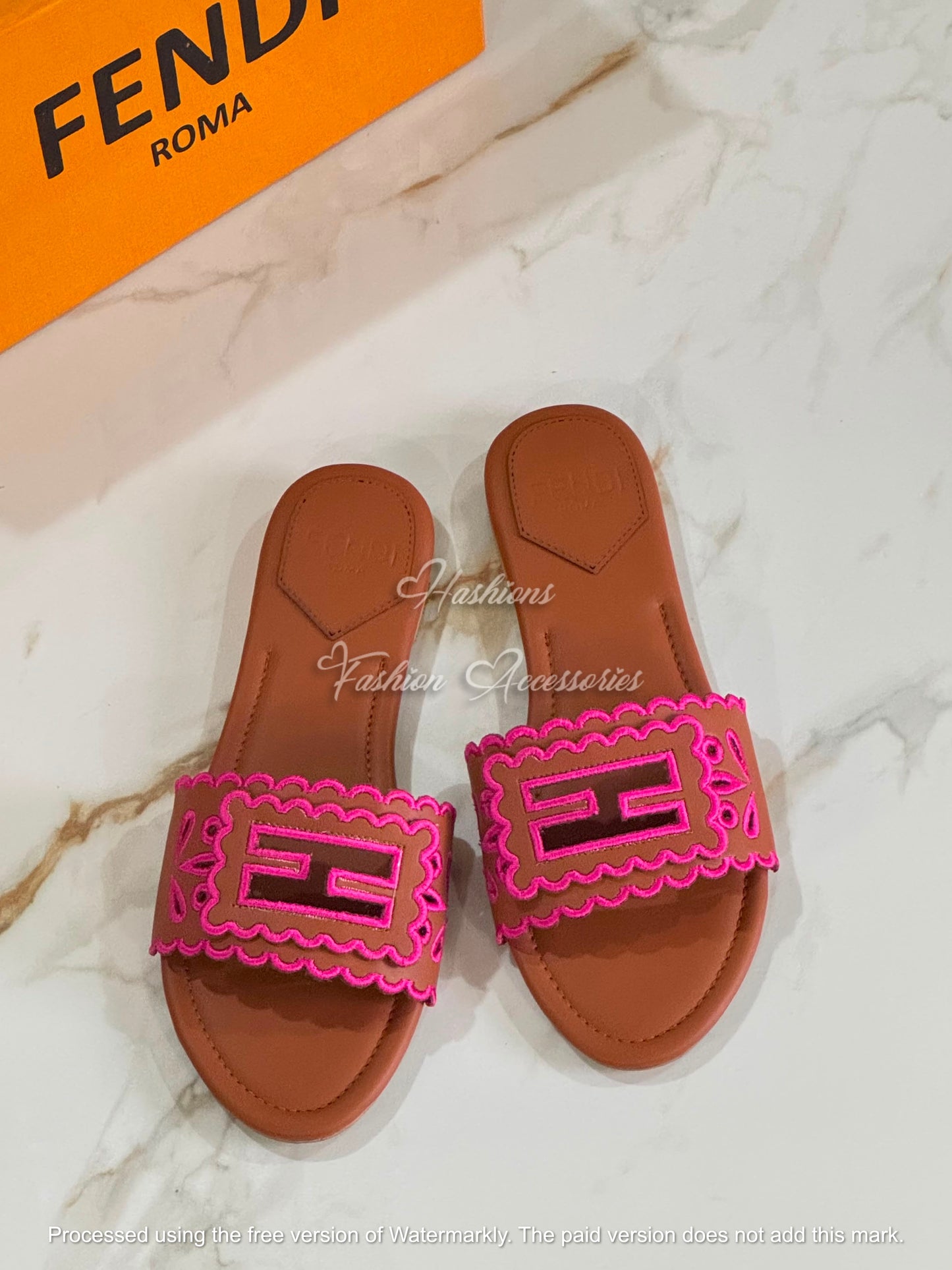 Embroidered Slide Flats