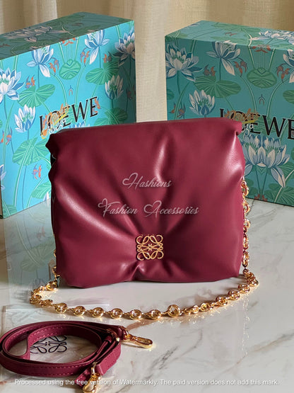 Ruched Chain Bag