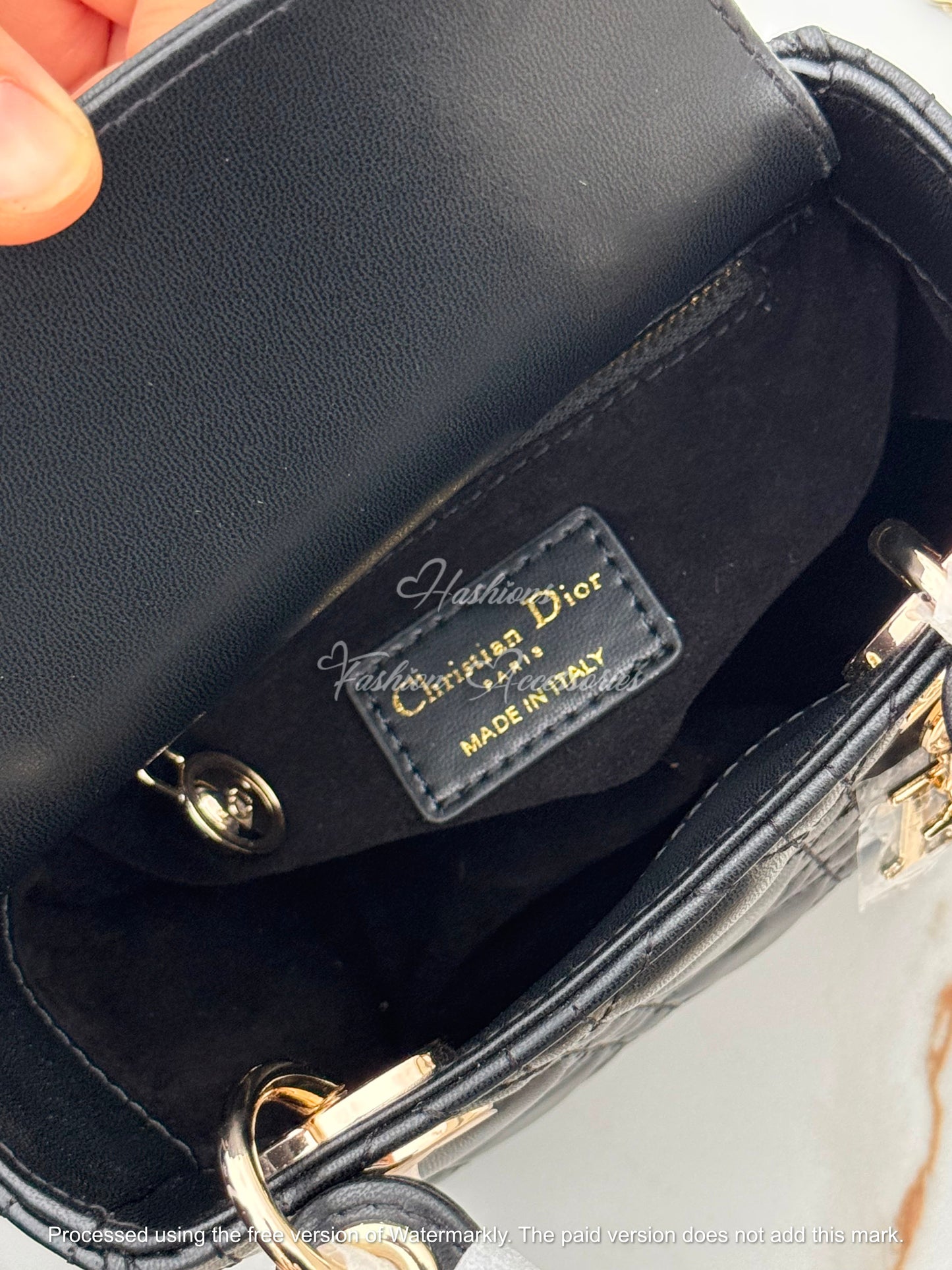 Quilted Mini Charm Bag