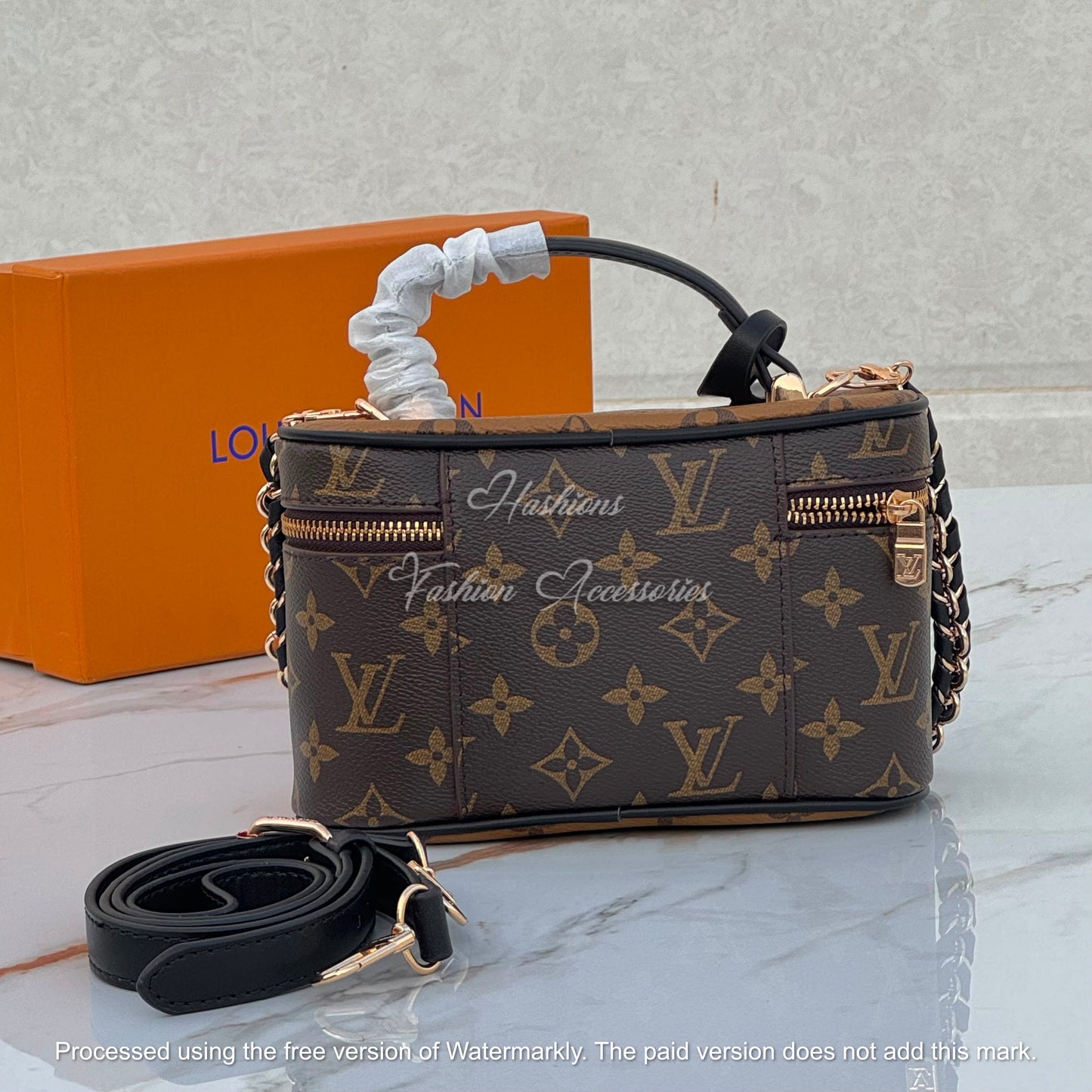 Brown Vanity Crossbody Bag
