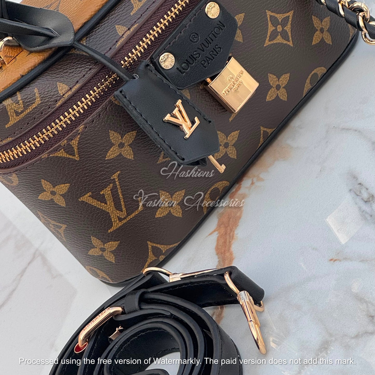 Brown Vanity Crossbody Bag