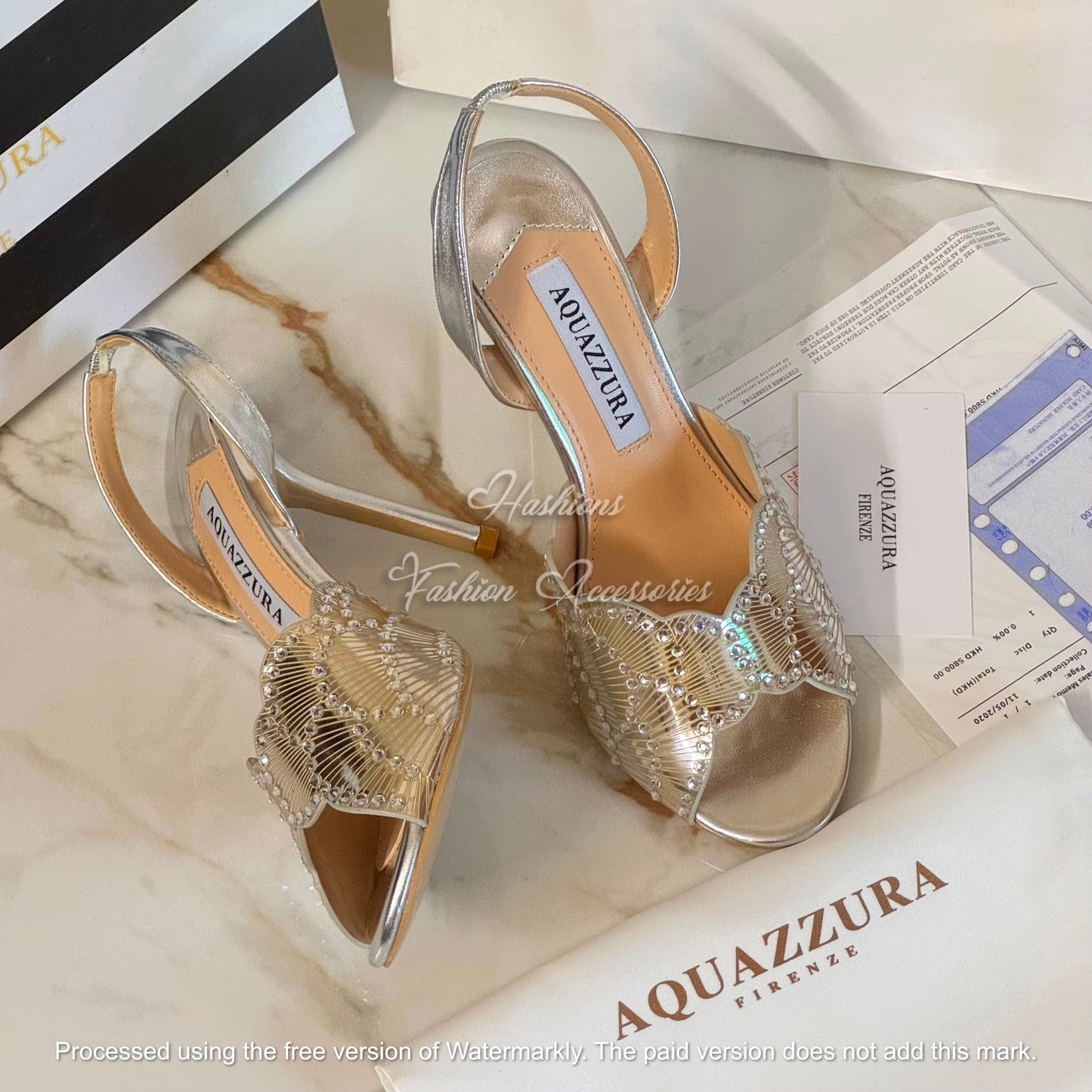 Crystal Slingback Heels