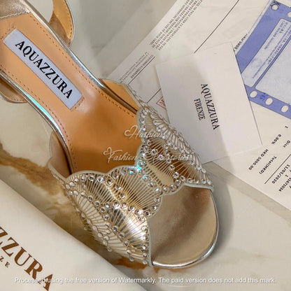 Crystal Slingback Heels
