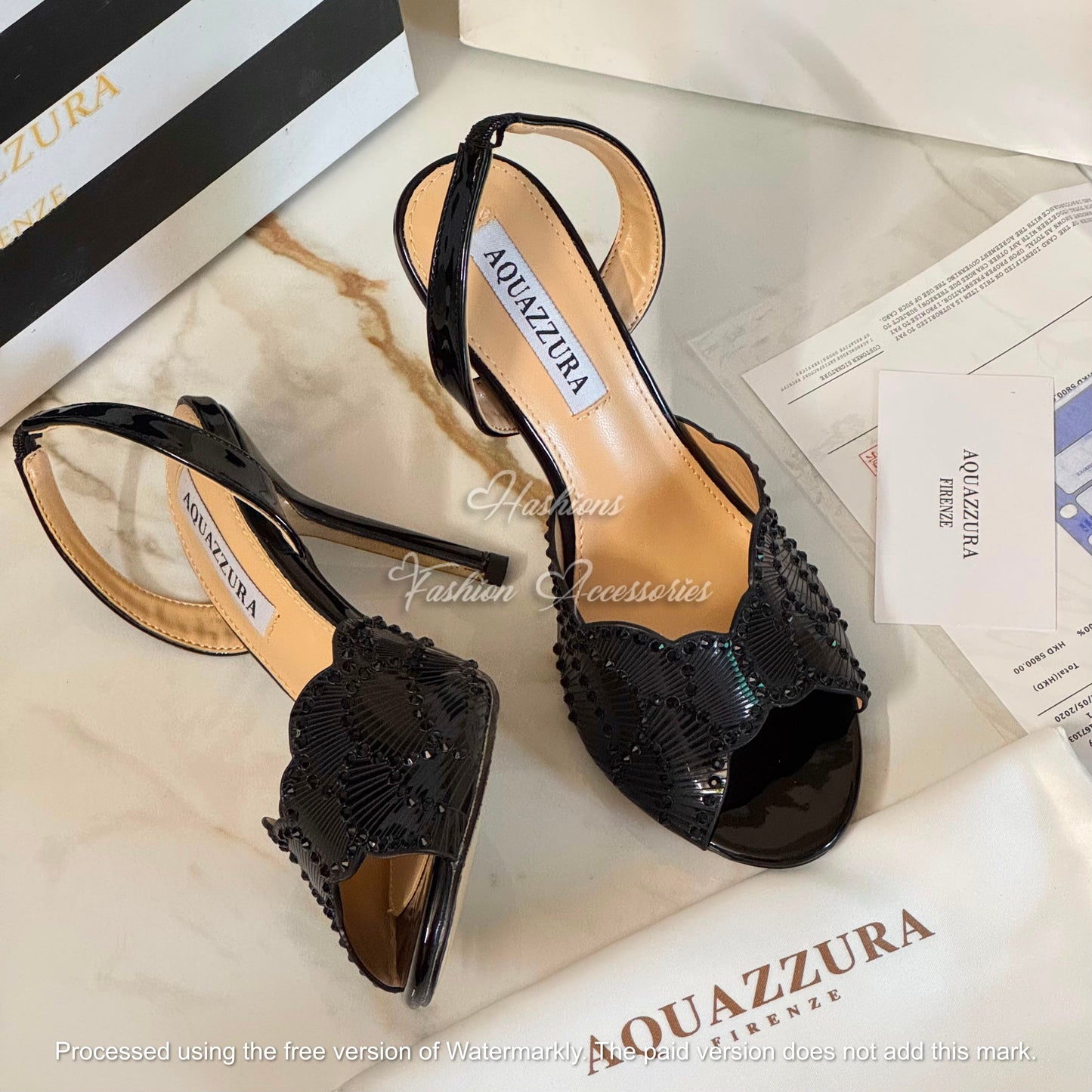 Crystal Slingback Heels