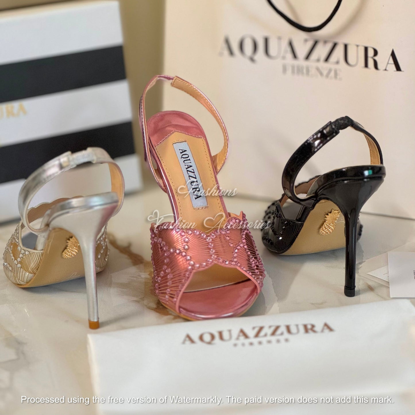 Crystal Slingback Heels