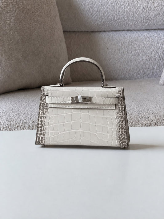 Mini Croc Top Handle Bag