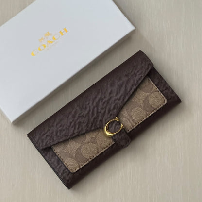 Contrast Panel Long Wallet