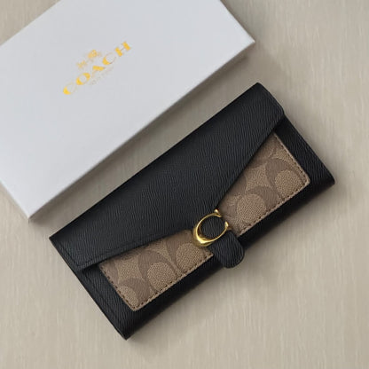 Contrast Panel Long Wallet