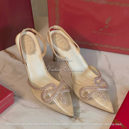 Crystal Bow Heels